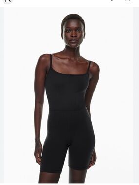 Wilfred Free Black Stretch Spaghetti Strap one piece bodysuit size XS